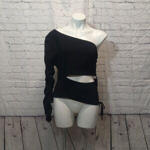 NWT Zara one arm cut out midriff top